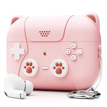 For Apple AirPods Pro / AirPods Pro 2 Silikonetui Cat Game Console Design Øretelefondeksel med snor