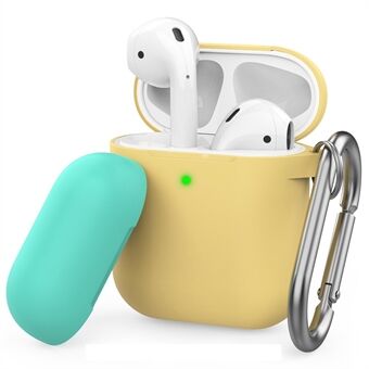 AHASTYLE PT46 For AirPods 1 / 2 Bluetooth-hodetelefoner, delbart deksel Kontrastfarge Silikon Anti-dråpehylse