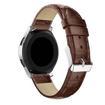 22mm Crocodile Texture Genuine Leather Watch Strap Replacement for Samsung Galaxy Watch 46mm