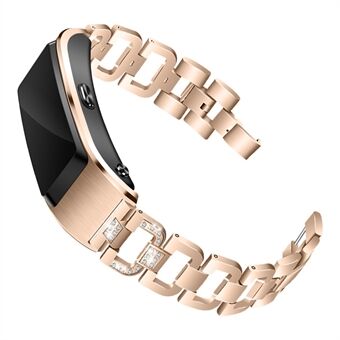 18MM D-form rhinestone-dekor rustfritt Steel klokkeremserstatning for Huawei TalkBand B5