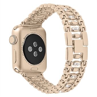 Crystal Rhinestone Decor Rustfritt Steel klokkerem til Apple Watch Series 1 2 3 42mm / Apple Watch Series 5 4 44mm