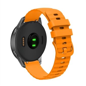 For Samsung Galaxy Watch3 45mm R840 / Galaxy Watch 46mm / Garmin Forerunner 255 Silikonklokkeremmer 22mm Wave Grain Dots erstatningsklokkeremmer