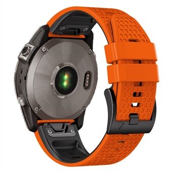 Dot Texture Silikonbånd for Garmin Tactix 7 Pro / Fenix ​​​​7X / 6X Pro / 5X Plus , 26 mm tofarget klokkerem