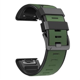 Klokkebånd i to farger for Garmin Fenix ​​​​7 / Forerunner 965 / 955 / 945 / 935, erstatningsrem med diamanttekstur av silikon