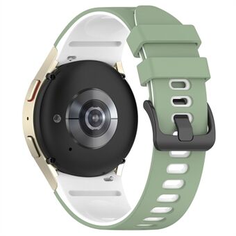 Klokkebånd for Samsung Galaxy Watch6 40 mm 44 mm / Watch6 Classic 43 mm 47 mm, tofarget silikon håndleddsrem