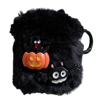 For Apple AirPods med trådløst ladedeksel (2019) / AirPods med ladedeksel (2019) / (2016) Deksel Halloween Gresskar Flaggermus Fluffy TPU Deksel