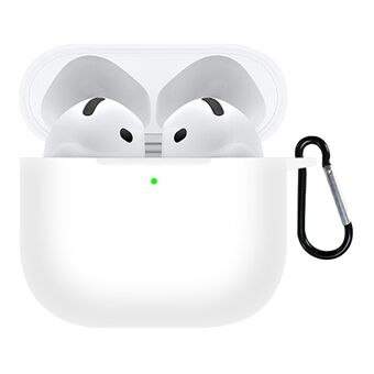 For Apple AirPods 4 Silikondeksel Bluetooth Øretelefoner Beskyttelsesetui med Krok