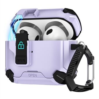 For AirPods Pro 2 Etui TPU+PC Kompatibel med MagSafe Stativ Bluetooth Ørepropper Deksel med Karabinkrok