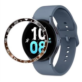 For Samsung Galaxy Watch 5 / 4 44 mm metallklokkeramme Tofarget Smart Watch Beskyttende Ring selvklebende deksel (Type B)