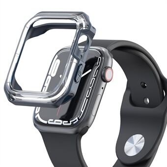 For Apple Watch SE / Series 4/5/6 44 mm gjennomsiktig dobbelfarge fleksibel TPU Smart Watch-beskyttelsesveske