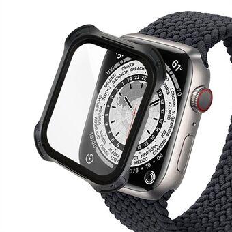 RURIHAI For Apple Watch Series 6/5/4 / SE 44 mm Anti-kollisjon hardt PC-klokkedeksel med herdet glass skjermbeskytter