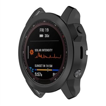 For Garmin Fenix 7X/Fenix 7X Solar galvanisering myk TPU uthulet støtfangerrammedeksel