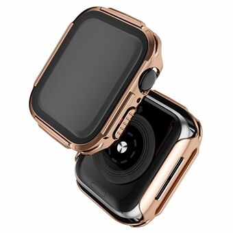 For Apple Watch Series 7 45 mm stilig elektrobelagt PC Smart Watch Case Beskyttende deksel med herdet glass skjermbeskytter