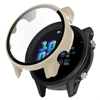 For Garmin Forerunner 955 Full Protection Hard PC Watch Case Cover med herdet glass skjermbeskytter