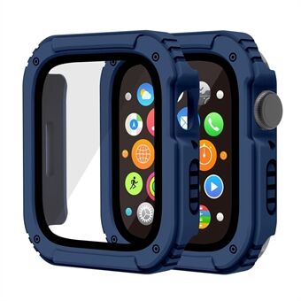 For Apple Watch Series 3 / 2 / 1 42 mm PC + TPU støtsikker klokkeveske Shell med skjermbeskytter i herdet glass