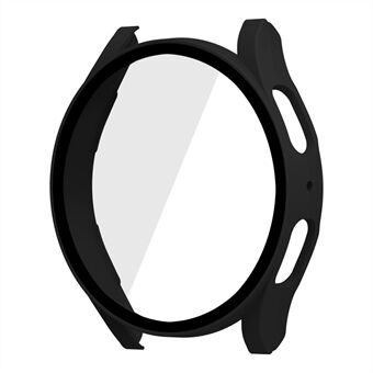 ENKAY HAT Prince for Samsung Galaxy Watch 5 44 mm matt presis utskjæring gummiert hard PC-klokkeveske + anti- Scratch 9H herdet glass skjermfilm