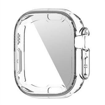 ENKAY HAT Prince for Watch Ultra 49mm Transparent TPU Watch Protective Case Drop-resistent deksel med 9H herdet glass skjermbeskytter