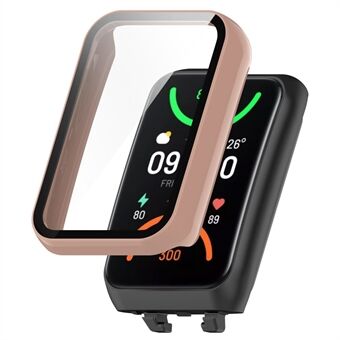 For Oppo Band 2 beskyttelsesveske med herdet glass skjermbeskytter Smart Watch Anti-Fall Hard PC-veske