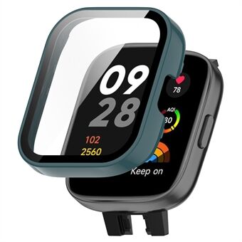 For Xiaomi Redmi Watch 3 PC-beskyttelsesveske med skjermbeskytter av herdet glass Smart Watch Anti-Fall Cover