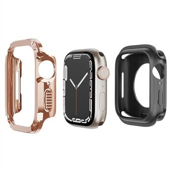 For Apple Watch Series 6 5 4 SE SE (2022) 44mm / 8 7 45mm Watch Case TPU+PC Anti-drop deksel