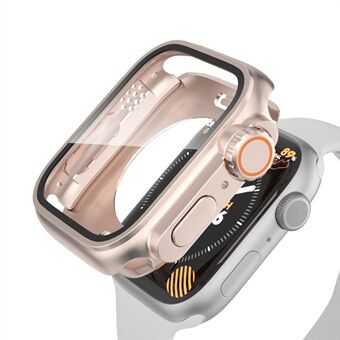 Vanntett deksel for Apple Watch Series 6 5 4 SE (2022) SE 44mm, Hard PC Fullt beskyttelsesdeksel med skjermbeskytter i herdet glass