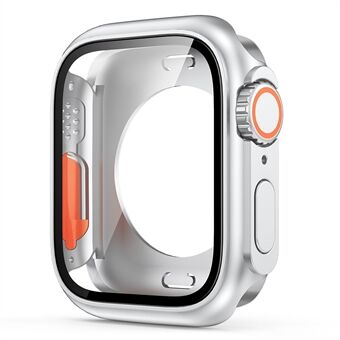 PC-klokkeveske for Apple Watch Series 6 5 4 SE (2022) SE 40 mm, fulldekkende beskyttelsesdeksel med skjermbeskytter i herdet glass