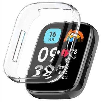 For Xiaomi Redmi Watch 3 Lite TPU Watch Case Anti-fall galvanisert full dekningsdeksel - Gjennomsiktig