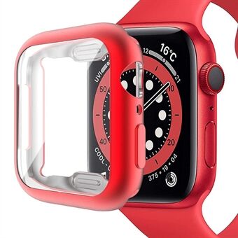 Helkroppsbeskyttende myk TPU galvanisert støtfangergjennomsiktig deksel med skjermbeskytter for Apple Watch Series 7 41mm