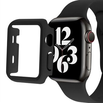 For Apple Watch SE (2022) 44 mm PC-deksel med skjermbeskytter i herdet glass Støtsikkert overordnet beskyttelsesdeksel