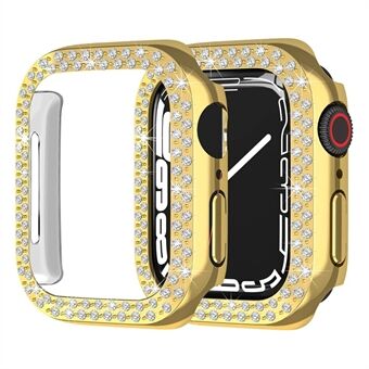 For Apple Watch SE (2022) 44 mm / SE 44 mm / Series 6 / 5 / 4 44 mm Rhinestone Decor Hard PC Smart Watch Case Anti- Scratch beskyttende ramme