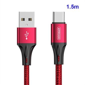 JOYROOM 1,5M nylonflettet Type-C USB Data Sync laderledning for Samsung Huawei Xiaomi