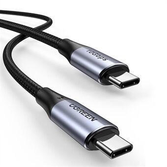 UGREEN 1m 100W PD hurtiglading USB C til Type C aluminiumskall flettet datakabel for mobiltelefon/bærbar PC