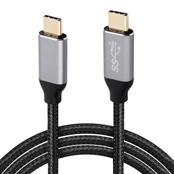 1 m Type C-kabel hann-til-hann-ledning Thunderbolt 3.0 Rask dataoverføring Opp til 10 Gbps strømladelinje kompatibel for USB C-enheter