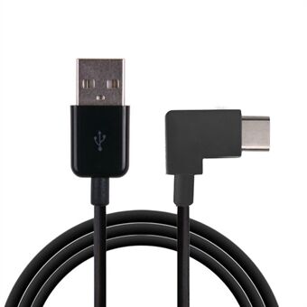 UC-011-BK-3.0M 90 grader rettvinklet USB 3.1 Type-C USB-kabel for nettbrett og mobiltelefon (3M)