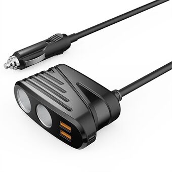 TR-31 Doble Sigarettennerkontakter PD 18W Høy Effekt Type-C + Dobbel USB QC 3.0 Rask Lading Hurtiglader