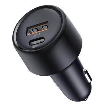 LOHEE S-31A Small Size Mini 2-Port 81W Large Power Car Charger Super Fast Charging Cigarette Lighter Adapter - Black