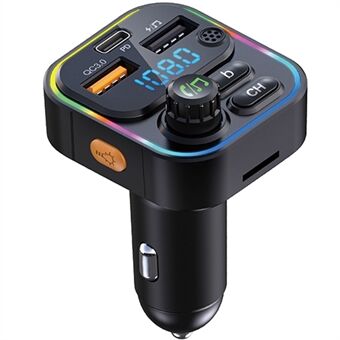 C17 PD 22.5W 4.5A Super Fast Charging Support PD 20W Bluetooth FM MP3 Player Car Charger