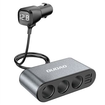 DUDAO R1Pro 80W Billader 2 USB-porter + 3 sigarettenneruttak Adapter