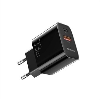 MCDODO CH-0921 MDD PD33W USB-A + Type-C Dual Output Fast Charger Mobiltelefonlader - EU-plugg