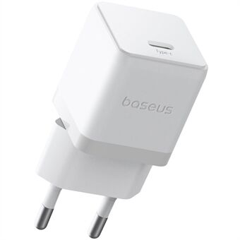 BASEUS Palm USB-C Enkeltport 20W Rask Lader EU-plugg Veggladningsadapter