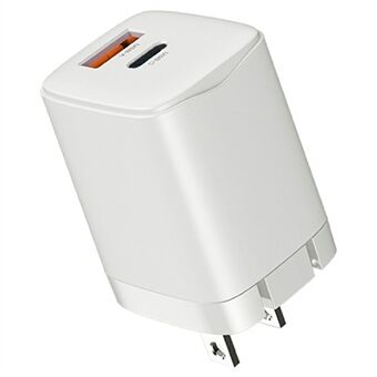 KZDOO PD 20W Vegglader USB-C+USB-A Dobbeltport Strømadapter Lader