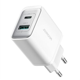 JOYROOM JR-TCF15 30W Vegglader USB-C+USB-A Dobbel Port PD Rask Ladingsadapter, EU-plugg