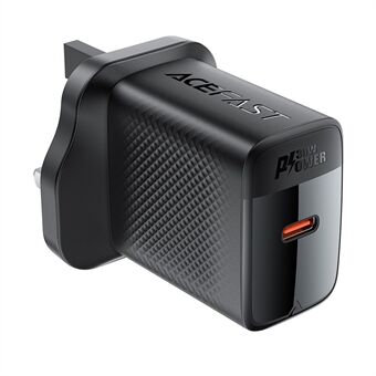 ACEFAST A103 PD 30W GaN Lader Enkelt USB-C Port Telefon Vegglader, UK Plugg