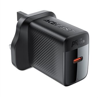 ACEFAST A83 PD 20W Enkelt USB-C GaN Lader Telefon Vegglader Adapter, UK Plugg