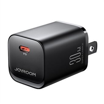 JOYROOM JR-TCF07 Speed Series US Plug PD 30W hurtigladende plastadapter Type-C Port Telefon Vegglader