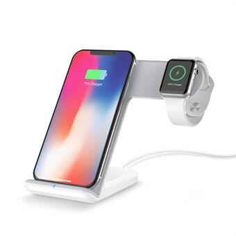 F11 2-i-1 Mobiltelefon Smart Watch Trådløs Stand Qi Trådløs hurtiglader for iPhone Samsung Apple Watch