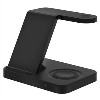 F15 3-i-1 trådløs Stand Qi 15W hurtigladestasjon for telefon / iWatch / AirPods