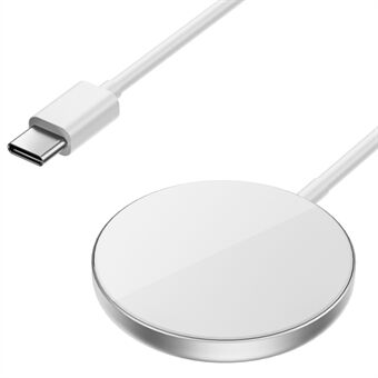 WIWU Wi-W029 QI2 Rund Magnetisk Trådløs Lader Telefonladingspute med Type-C Kabel