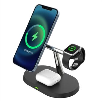 CF31 3-i-1 magnetisk trådløs lader 15W hurtigladingsstativholder for Apple Watch / Stand / iPhone og Qi-aktiverte enheter