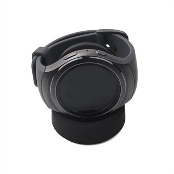 For Samsung Gear S3 Classic/S3 Frontier/SM-R600 Trådløs Ladestasjon Stativ Klokkelader med USB-kabel - Svart